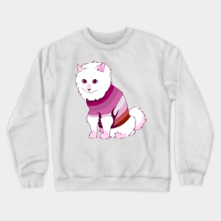 Lesbian Flag Cat Crewneck Sweatshirt